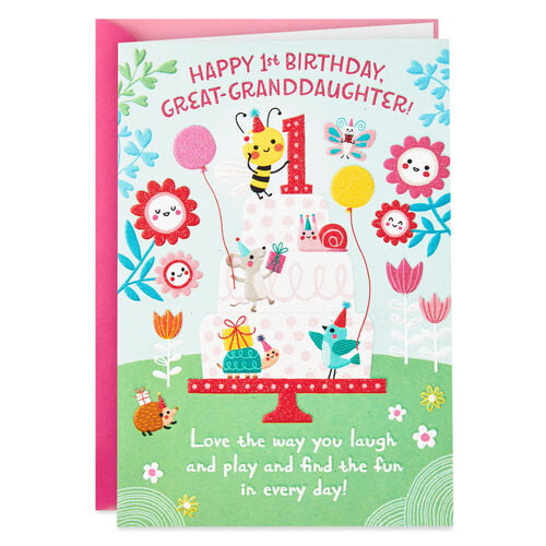 Luxury 1st Birthday Card for sale online Great Granddaughter Age 1
